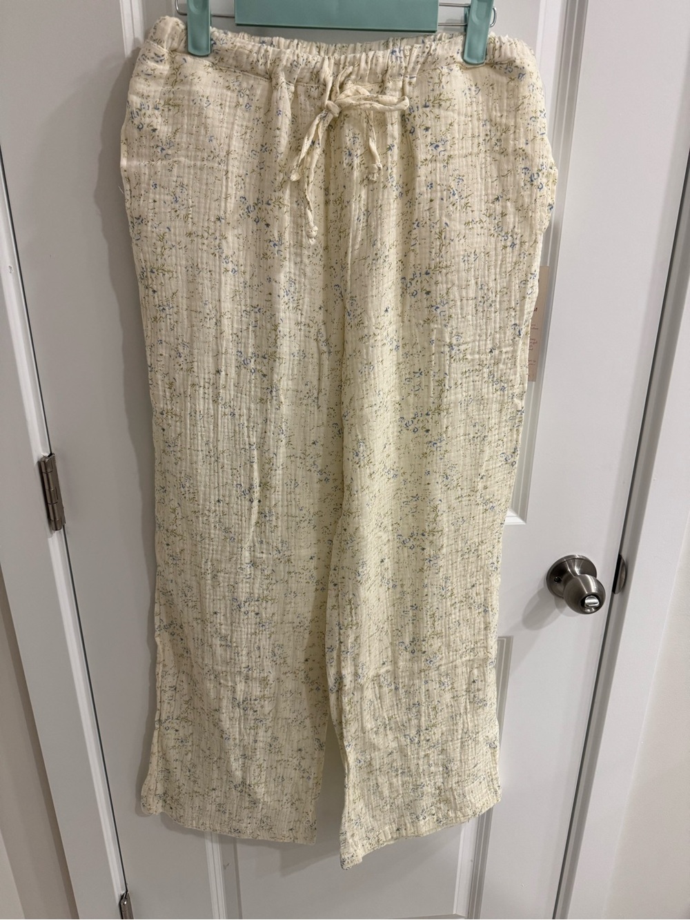 Indigo Rein Juniors Cotton Gauze Printed Beach Pants Pastel Yellow Floral M